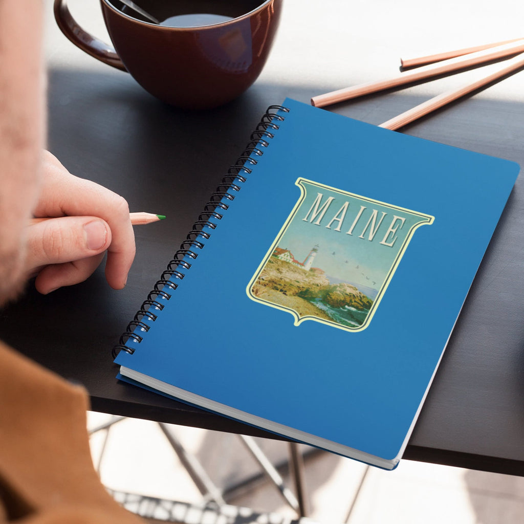 Maine travel sticker, vintage style decal for suitcase, luggage, laptop or water bottle