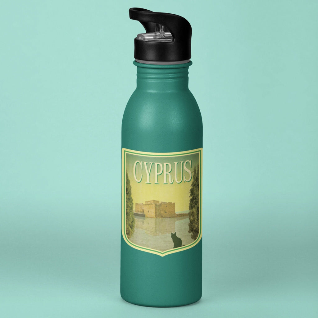 Cyprus travel sticker, vintage style decal for suitcase, luggage, laptop or water bottle
