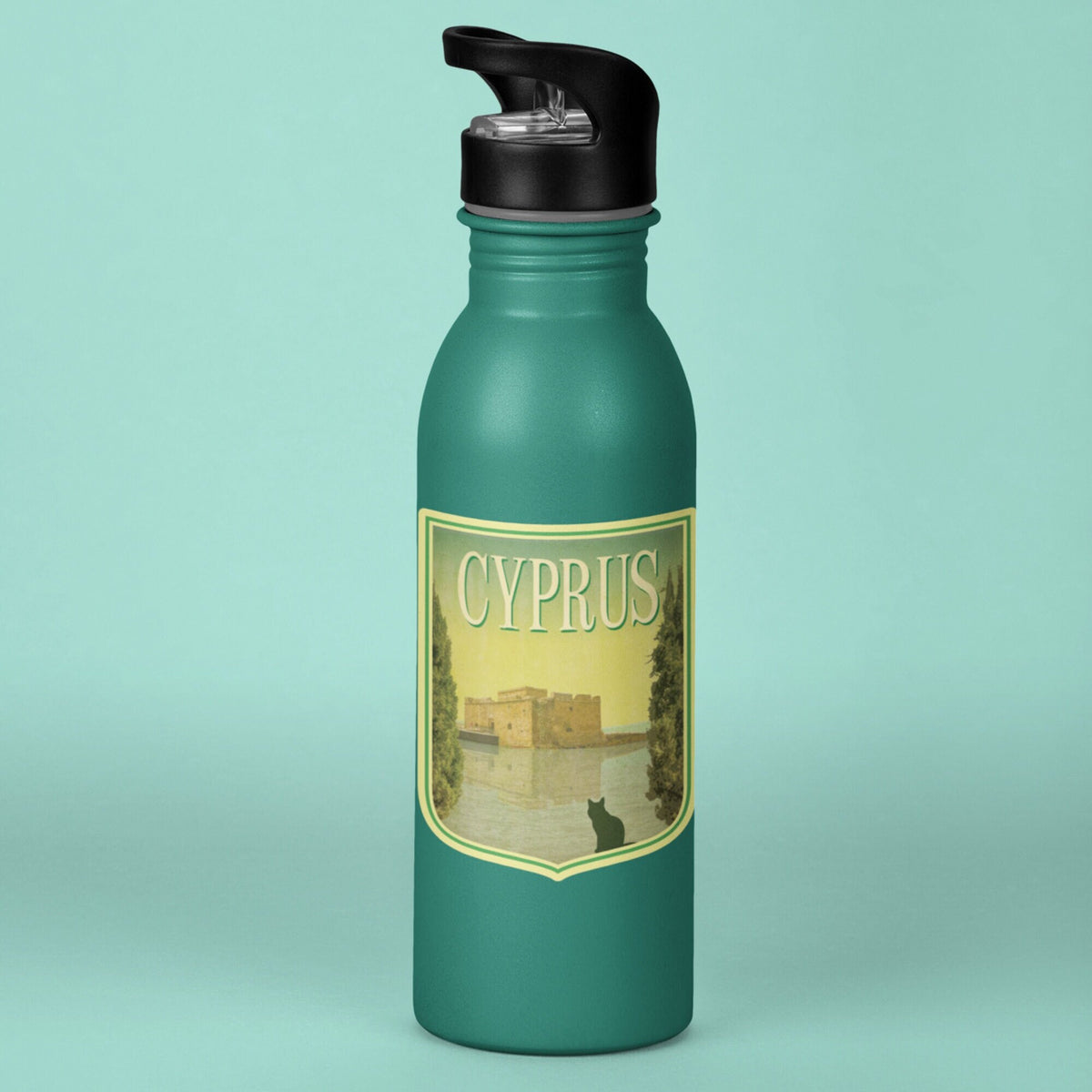 Cyprus travel sticker, vintage style decal for suitcase, luggage, laptop or water bottle