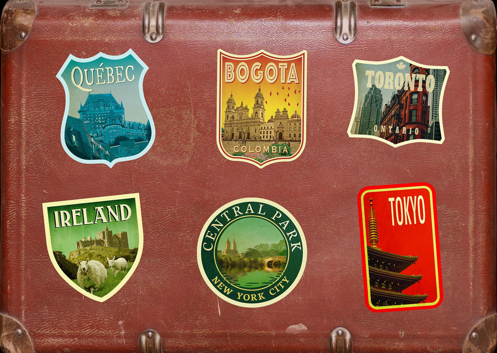 Bogota Colombia travel sticker, vintage style decal for suitcase, luggage, laptop or water bottle