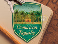 Dominican Republic Travel Sticker: Vintage Suitcase Decal