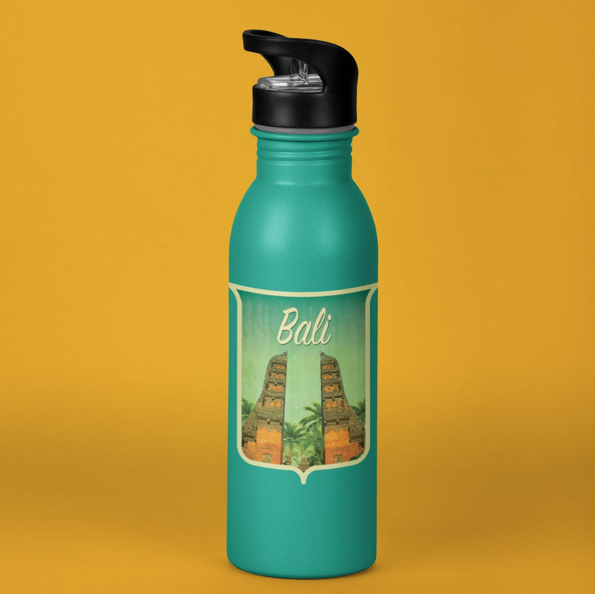 Bali Indonesia travel sticker, vintage style decal for suitcase, luggage, laptop or water bottle