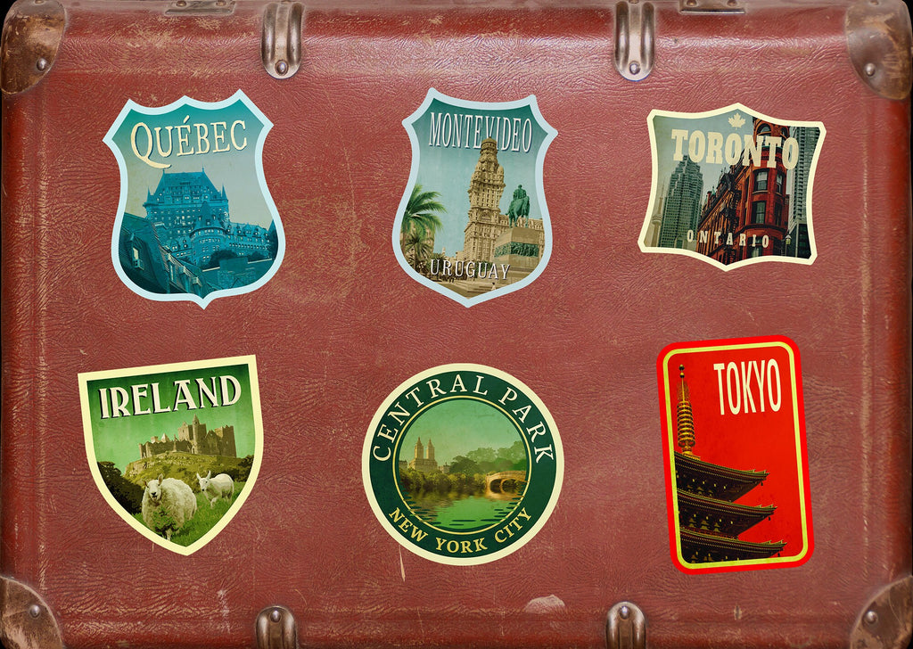 Montevideo Uruguay travel sticker, vintage style decal for suitcase, luggage, laptop or water bottle