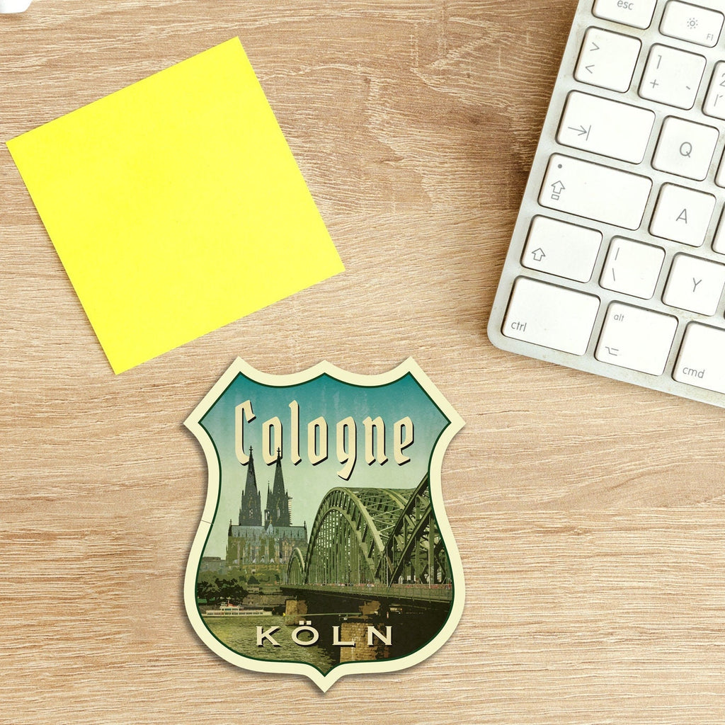 Cologne Germany Vintage Travel Sticker: Luggage Decal