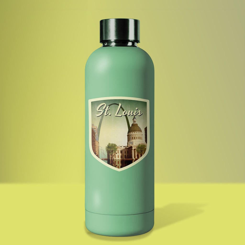 St Louis travel sticker, vintage style decal for suitcase, luggage, laptop or water bottle