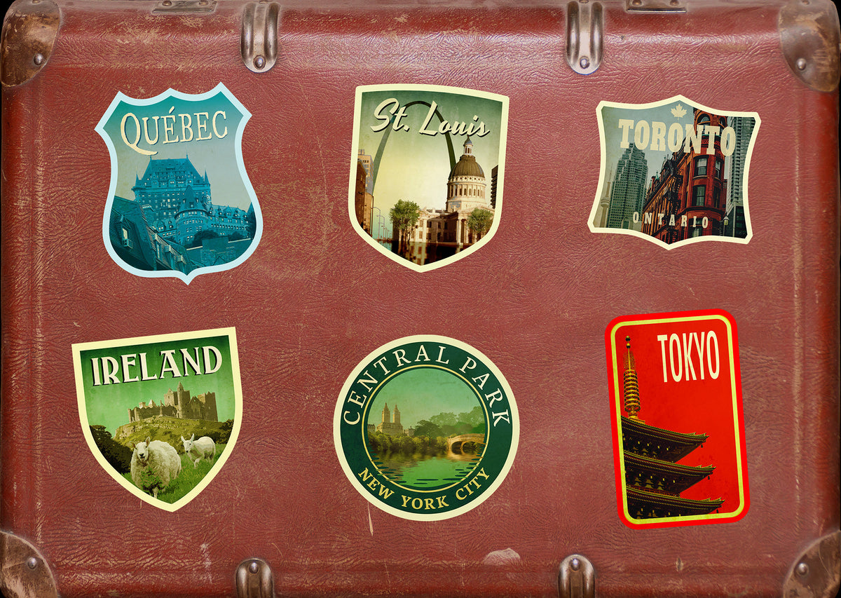 St Louis travel sticker, vintage style decal for suitcase, luggage, laptop or water bottle