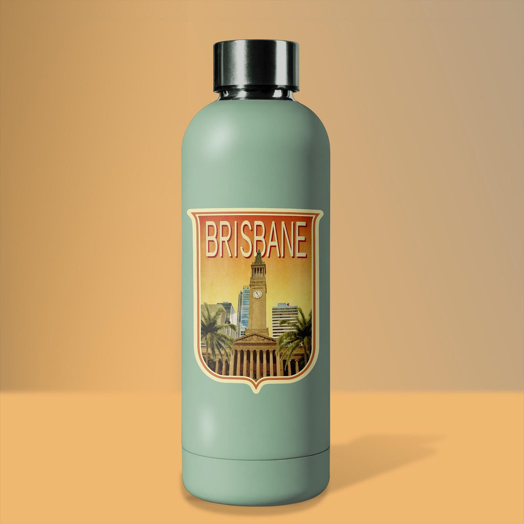 Brisbane Australia travel sticker, vintage style decal for suitcase, luggage, laptop or water bottle