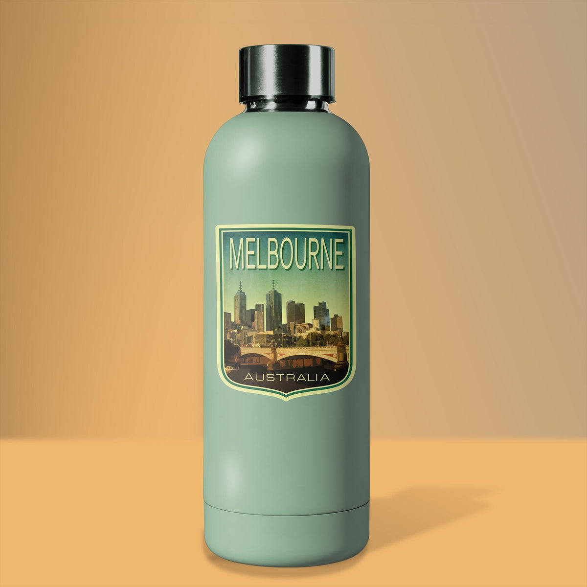 Melbourne Australia travel sticker, vintage style decal for suitcase, luggage, laptop or water bottle