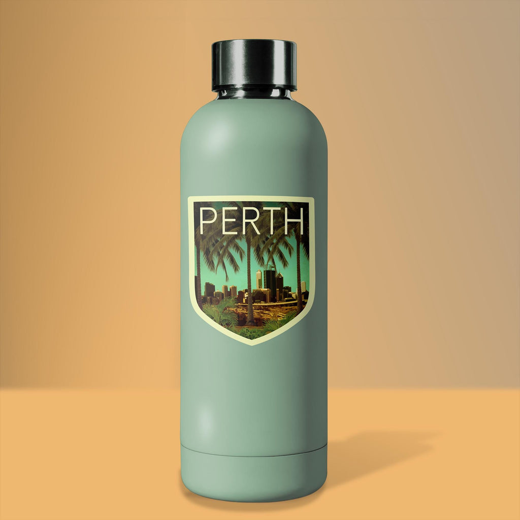 Perth Australia travel sticker, vintage style decal for suitcase, luggage, laptop or water bottle