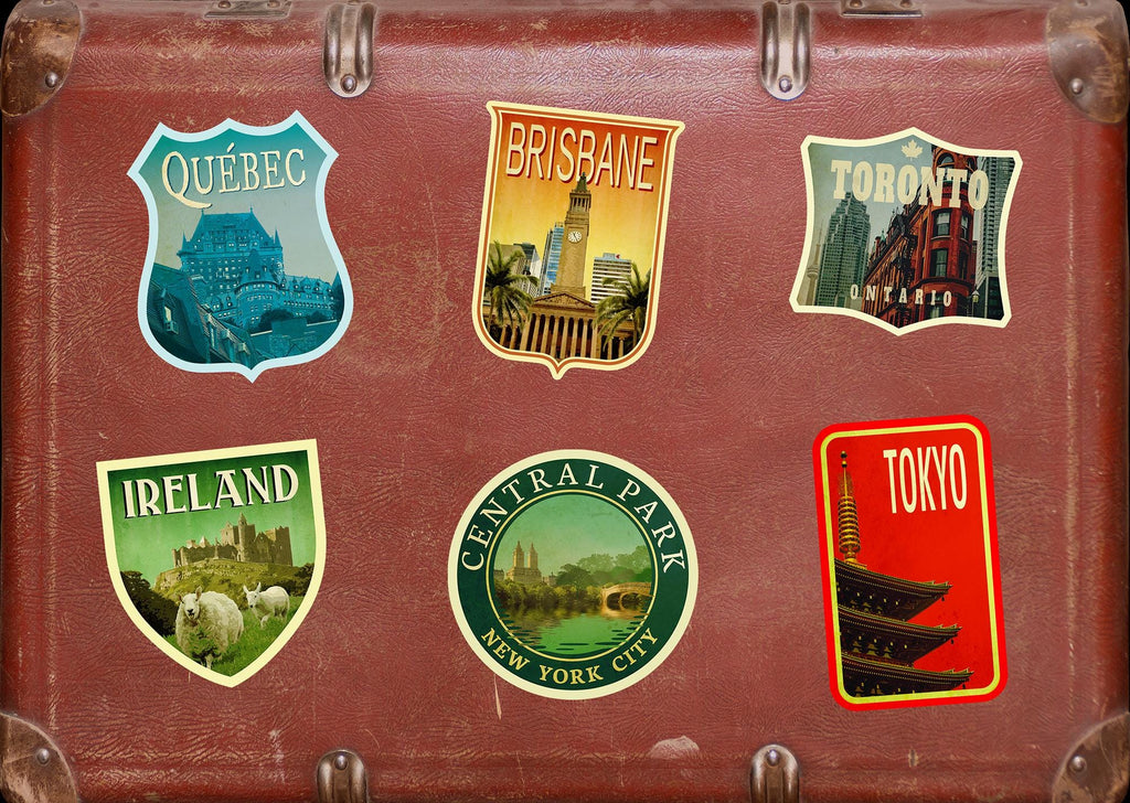 Brisbane Australia travel sticker, vintage style decal for suitcase, luggage, laptop or water bottle