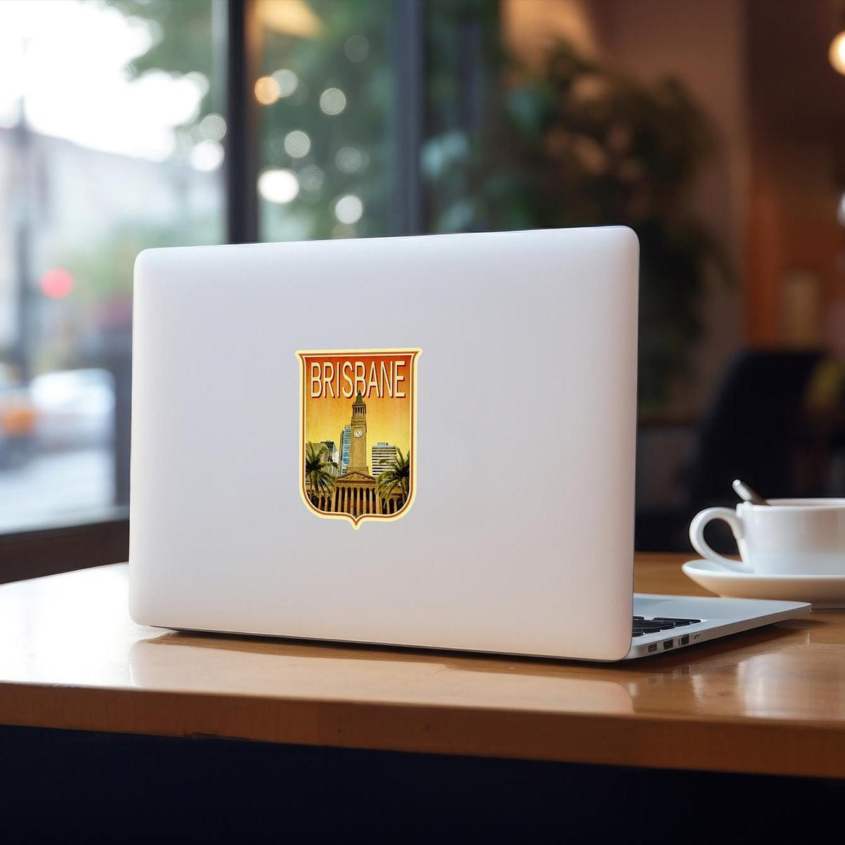 Brisbane Australia travel sticker, vintage style decal for suitcase, luggage, laptop or water bottle