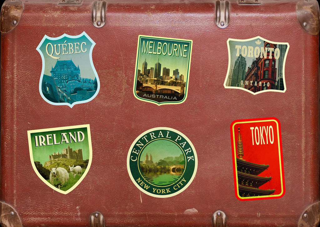 Melbourne Australia travel sticker, vintage style decal for suitcase, luggage, laptop or water bottle