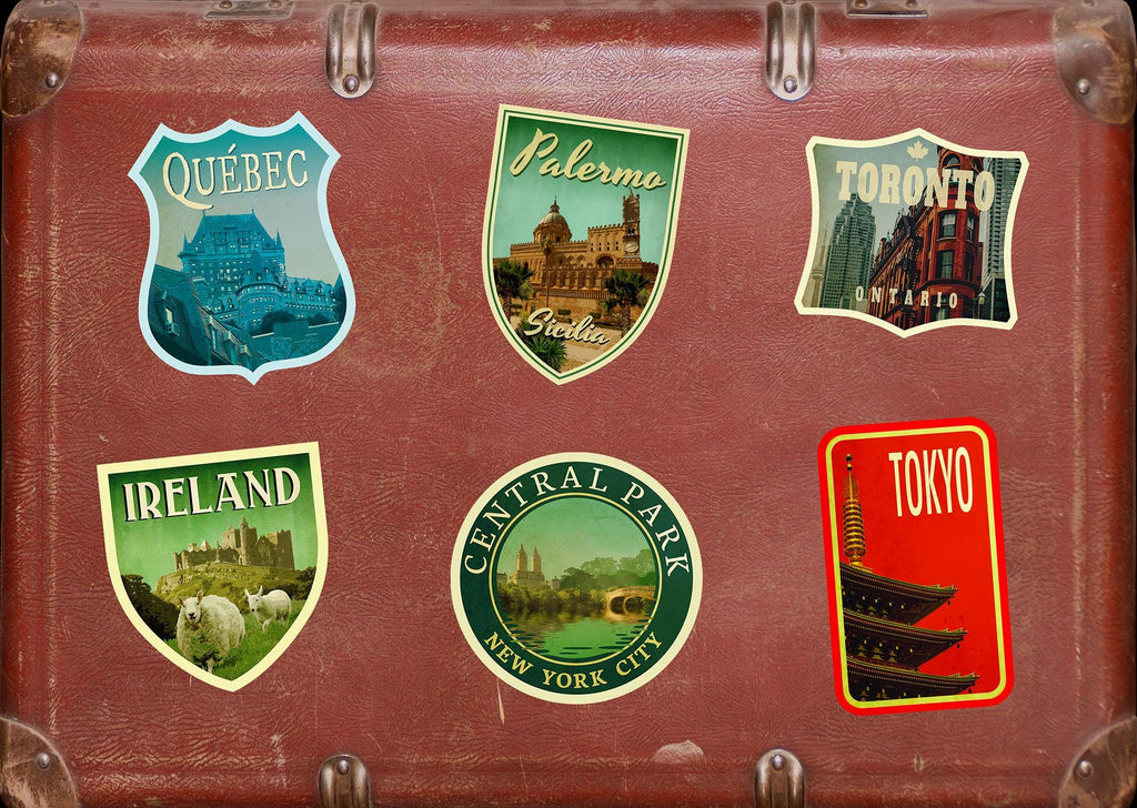 Palermo Sicily Vintage Travel Sticker: Luggage, Laptop, Water Bottle