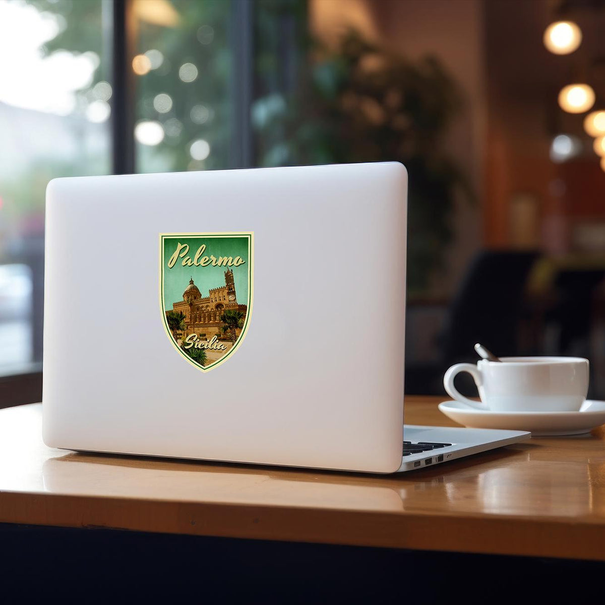 Palermo Sicily Vintage Travel Sticker: Luggage, Laptop, Water Bottle