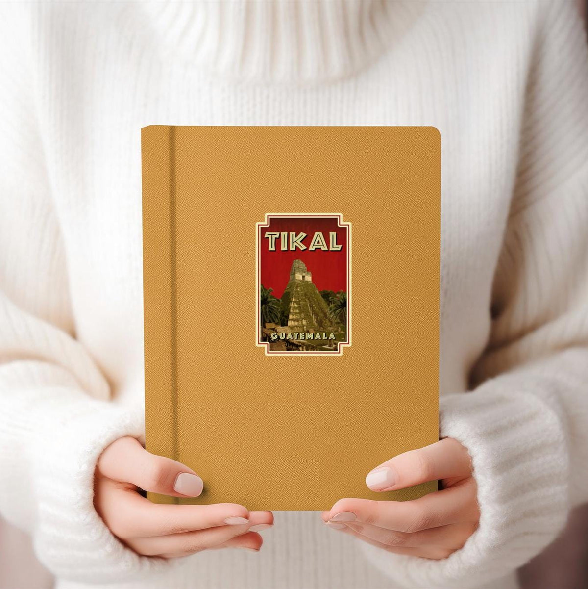 Tikal, Guatemala travel sticker, vintage style decal for suitcase, luggage, laptop or water bottle