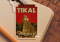 Tikal, Guatemala travel sticker, vintage style decal for suitcase, luggage, laptop or water bottle