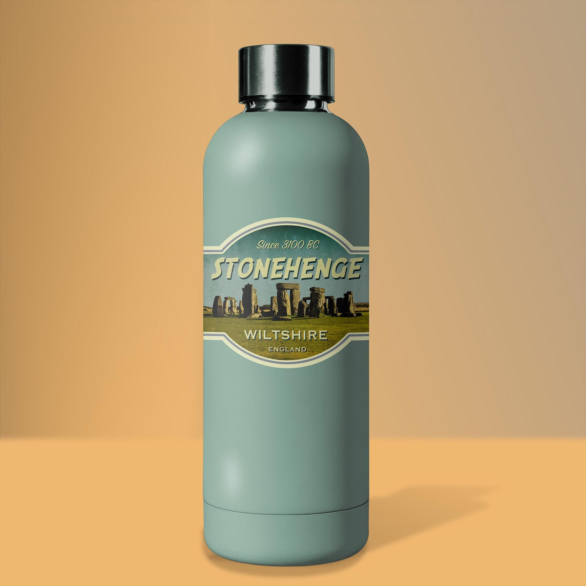 Stonehenge England Travel Sticker: Vintage Suitcase Decal