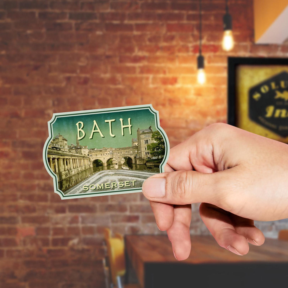 Bath England Travel Sticker: Vintage Suitcase Decal