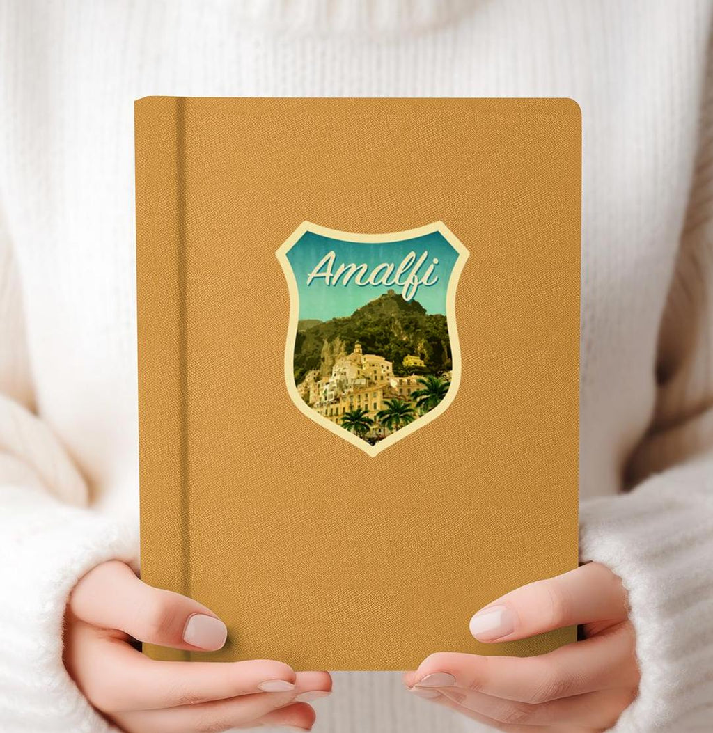 Amalfi Coast Italy Travel Sticker: Vintage Suitcase Decal