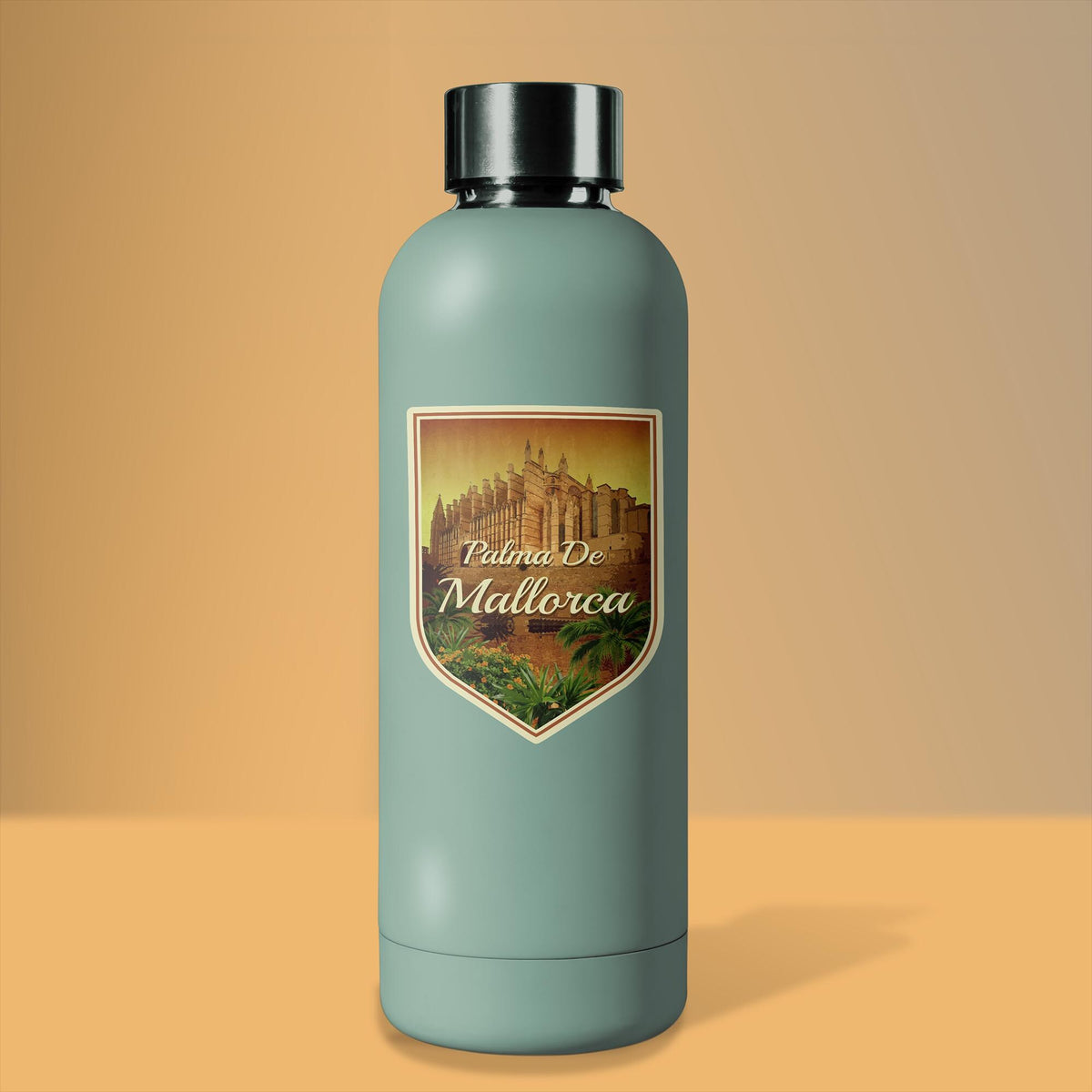 Palma De Mallorca Travel Sticker: Vintage Suitcase Decal