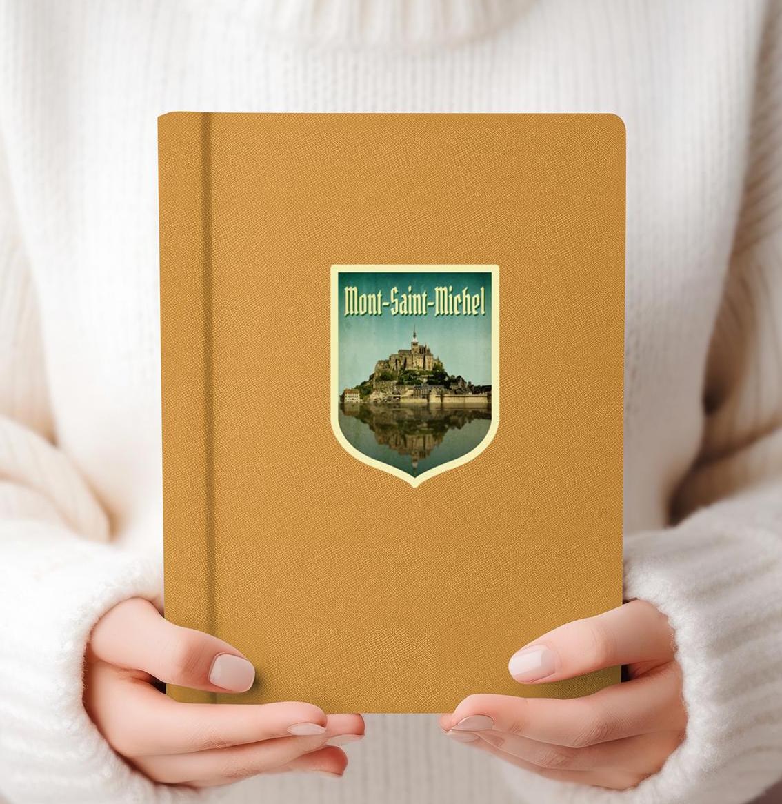Mont-Saint-Michel France Travel Sticker: Vintage Suitcase Decal