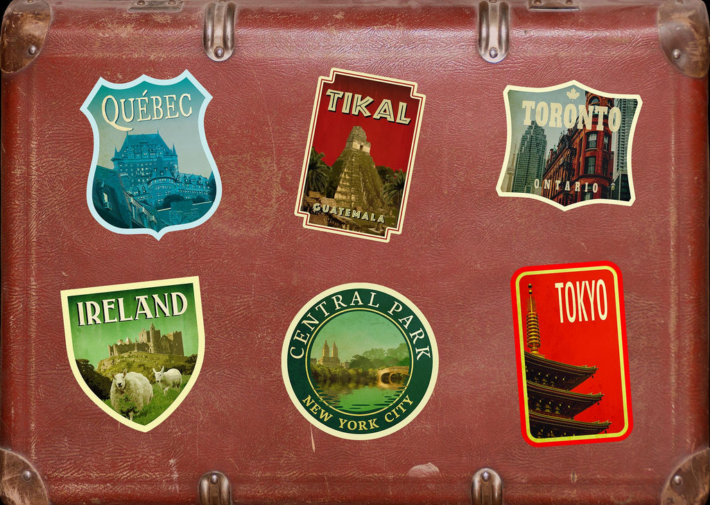 Tikal, Guatemala travel sticker, vintage style decal for suitcase, luggage, laptop or water bottle