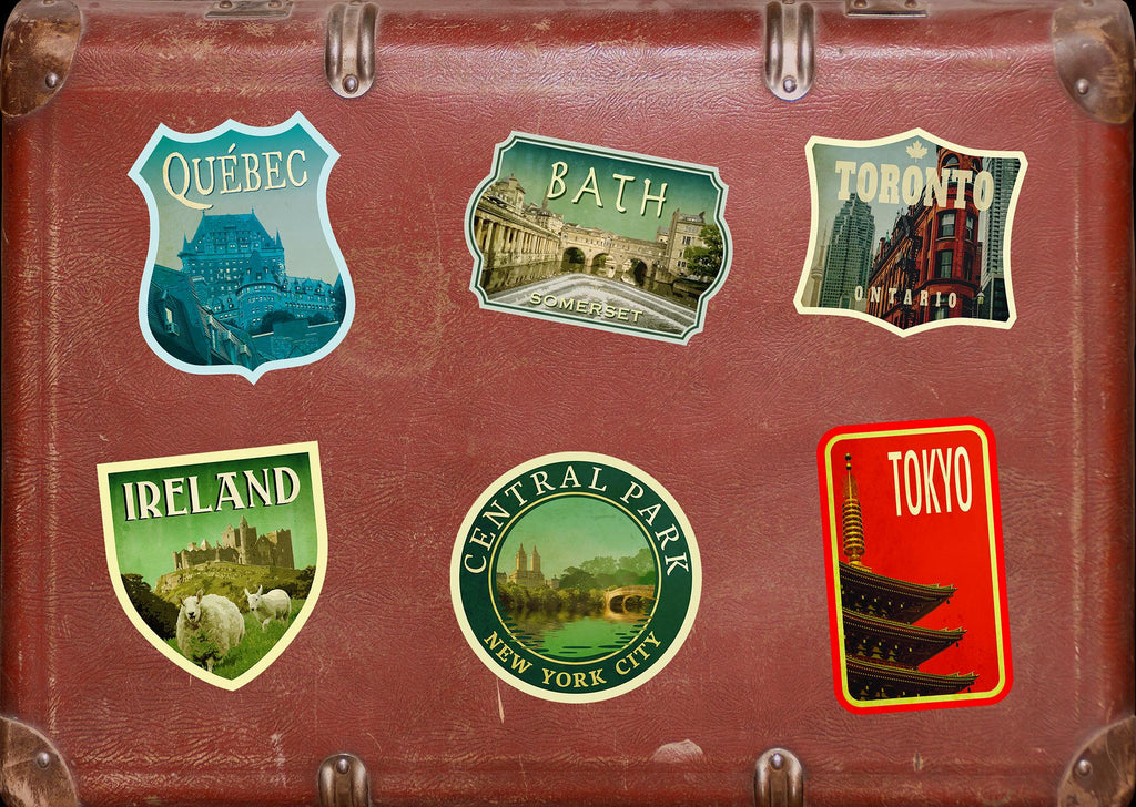 Bath England Travel Sticker: Vintage Suitcase Decal