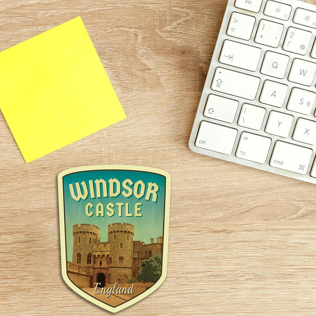 Windsor Castle England Sticker: Vintage Travel Decal