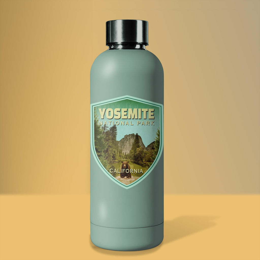 Yosemite Travel Sticker: Vintage California Suitcase Decal