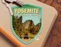 Yosemite Travel Sticker: Vintage California Suitcase Decal