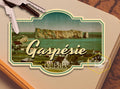 Gaspesie travel sticker, vintage style decal for suitcase, luggage, laptop or water bottle