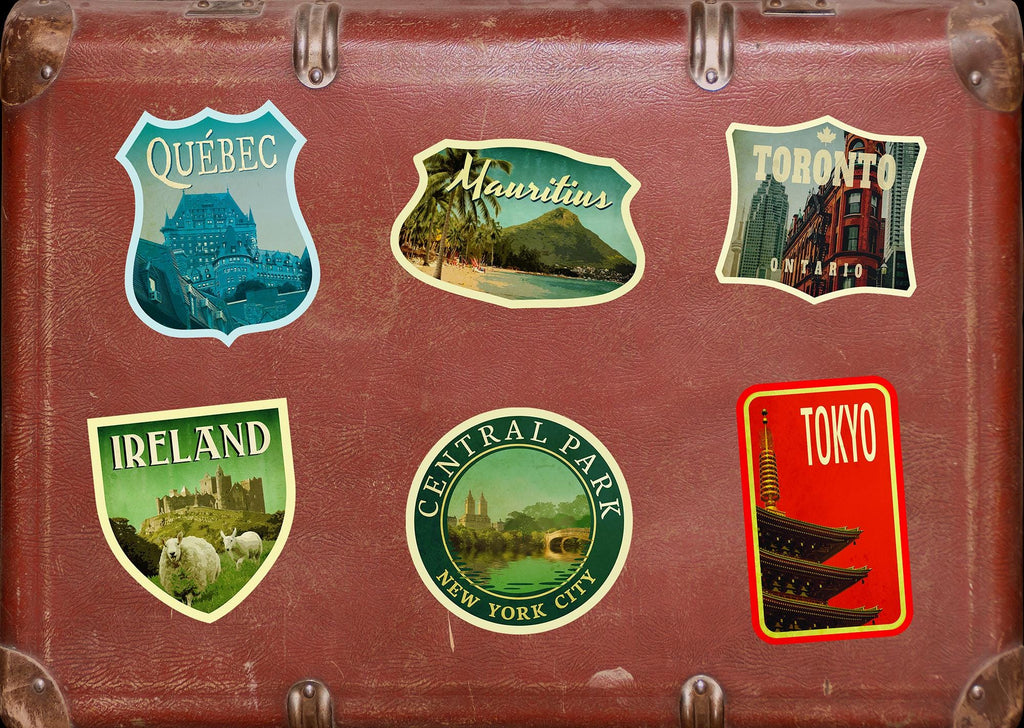 Mauritius travel sticker, vintage style decal for suitcase, luggage, laptop or water bottle