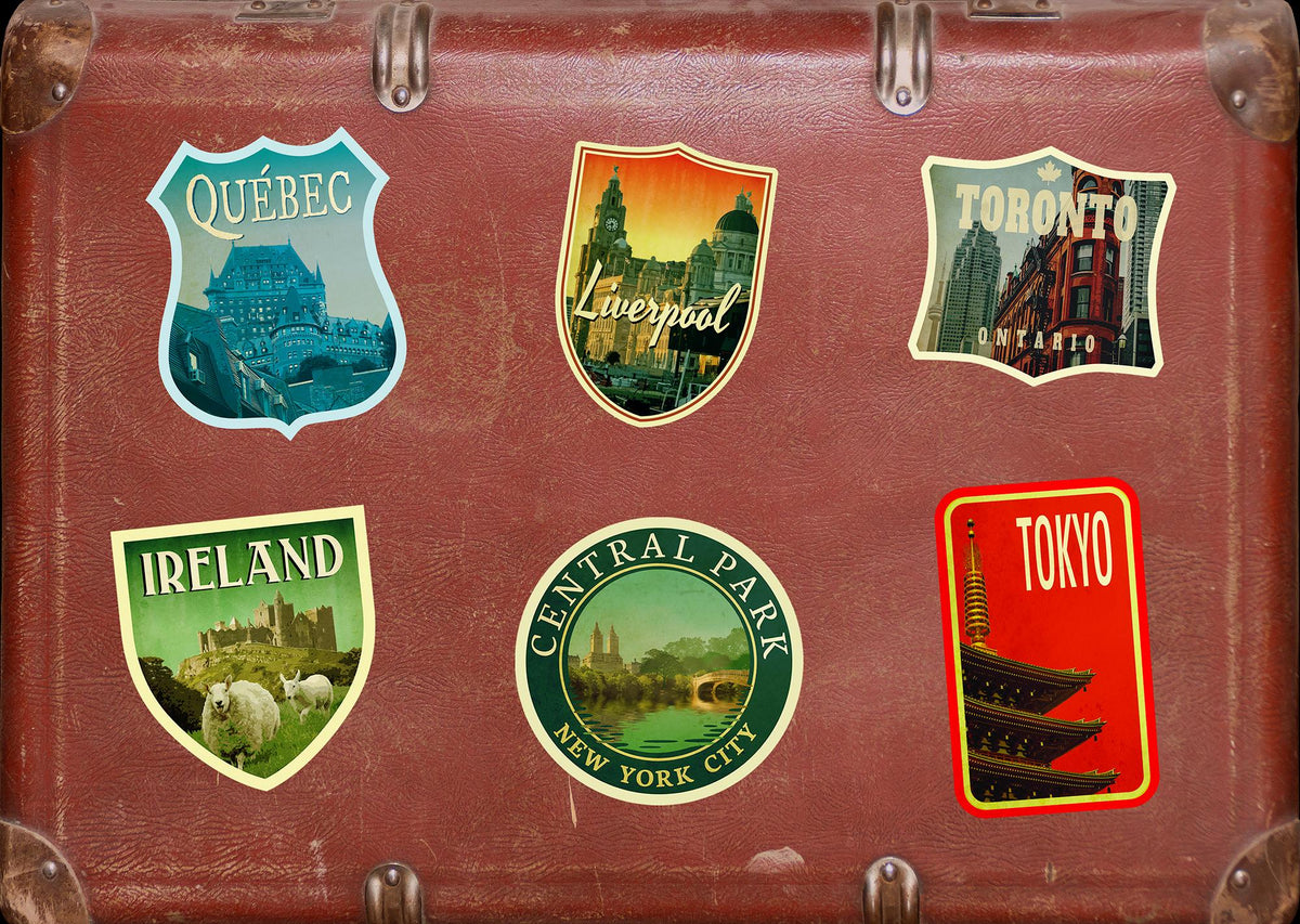 Liverpool Travel Sticker: Vintage style England Luggage Decal