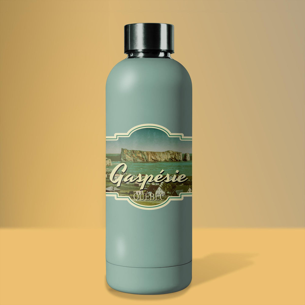 Gaspesie travel sticker, vintage style decal for suitcase, luggage, laptop or water bottle