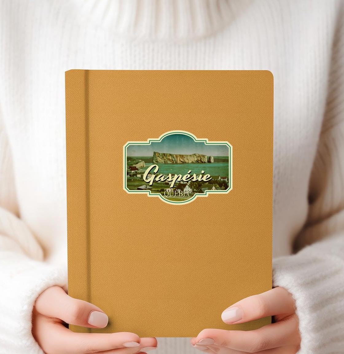 Gaspesie travel sticker, vintage style decal for suitcase, luggage, laptop or water bottle