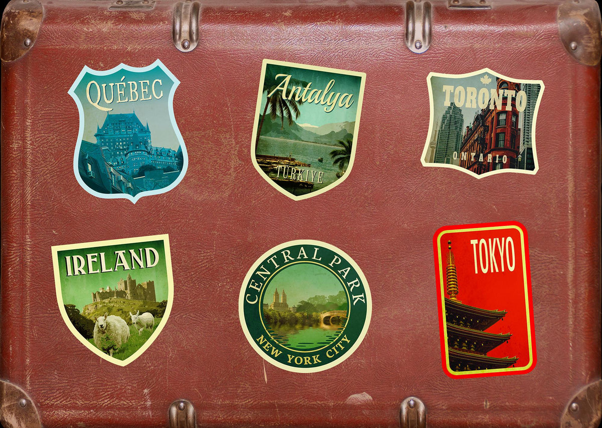 Antalya Turkey travel sticker, vintage style decal for suitcase, luggage, laptop or water bottle