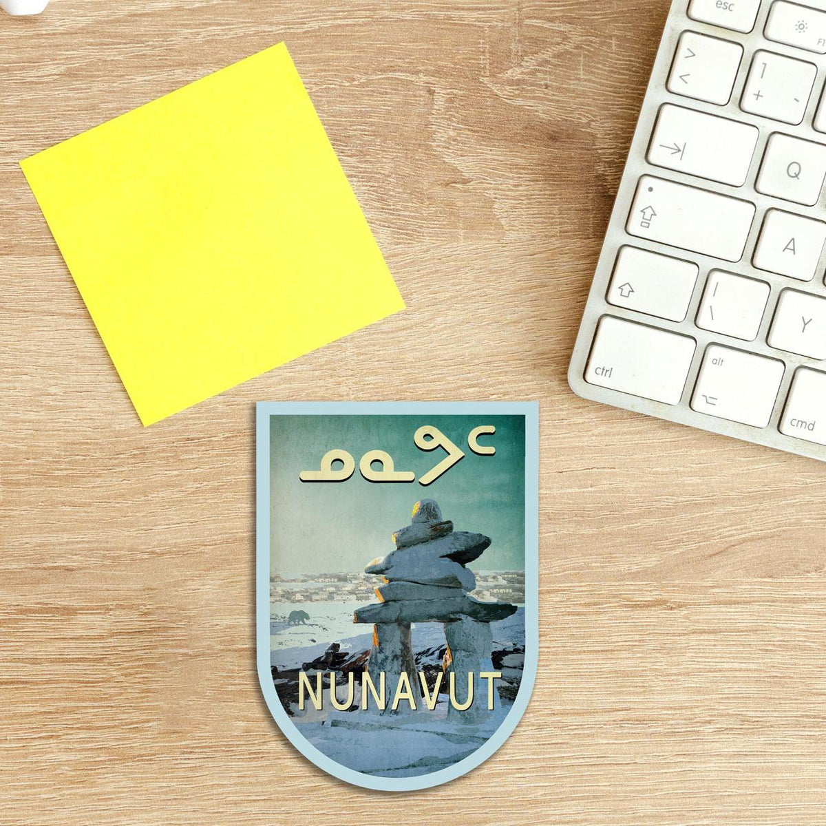 Nunavut Canada, travel sticker, vintage style decal for suitcase, luggage, laptop or water bottle