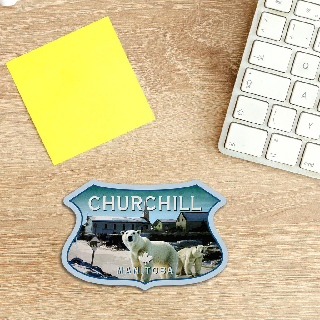 Churchill Manitoba Canada Sticker: Vintage Travel Luggage Decal