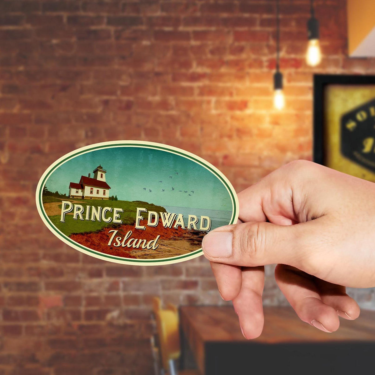Prince Edward Island Travel Sticker: Vintage Suitcase Decal