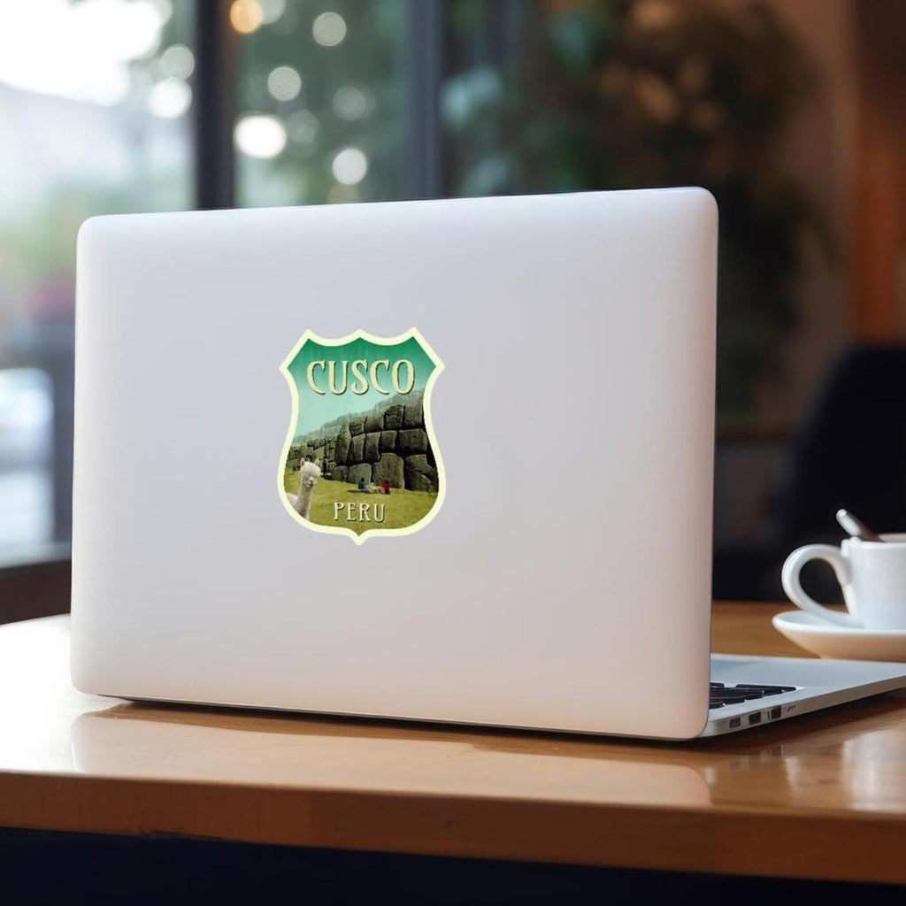 Cusco Peru travel sticker, vintage style decal for suitcase, luggage, laptop or water bottle