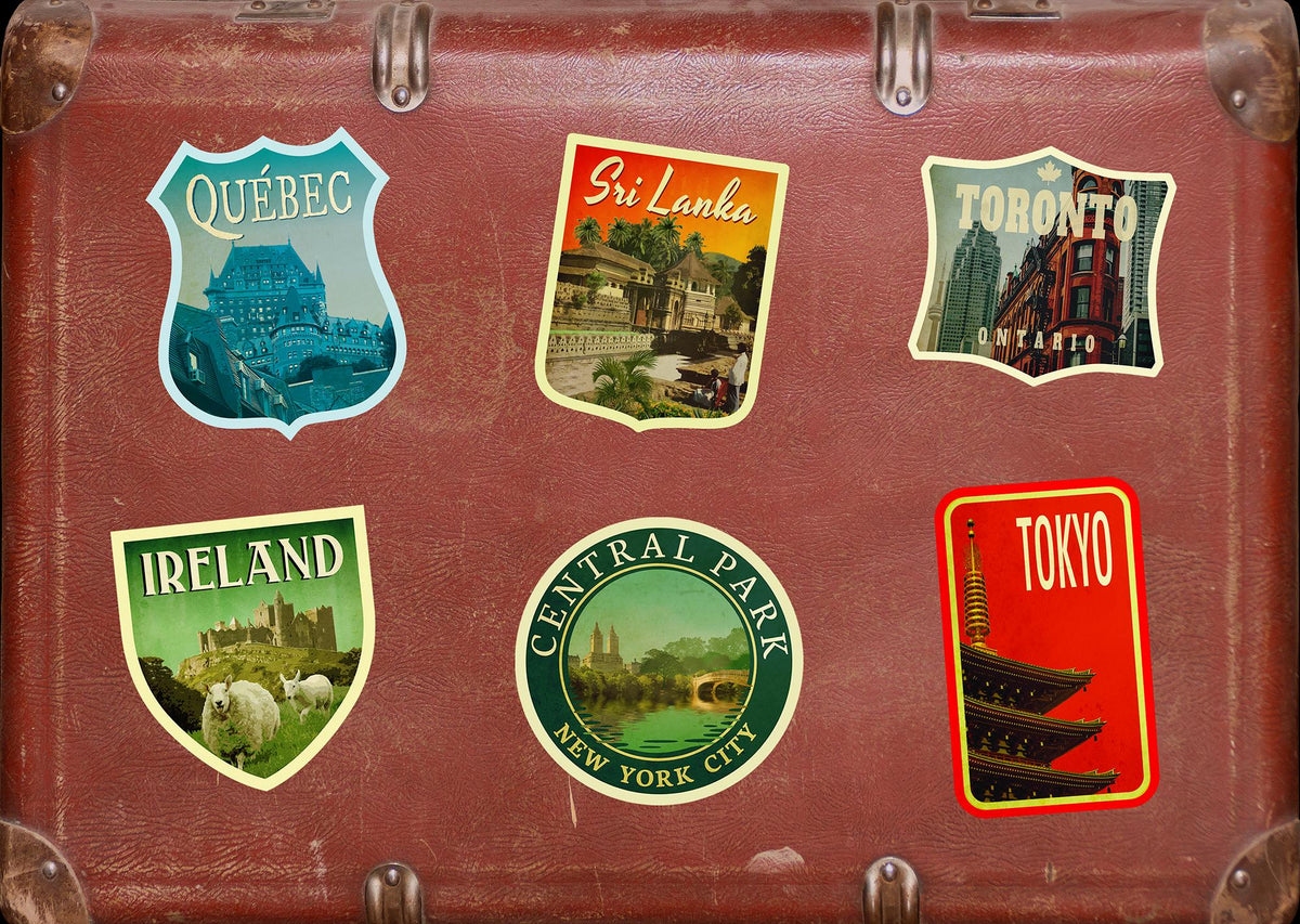 Sri Lanka travel sticker, vintage style decal for suitcase, luggage, laptop or water bottle