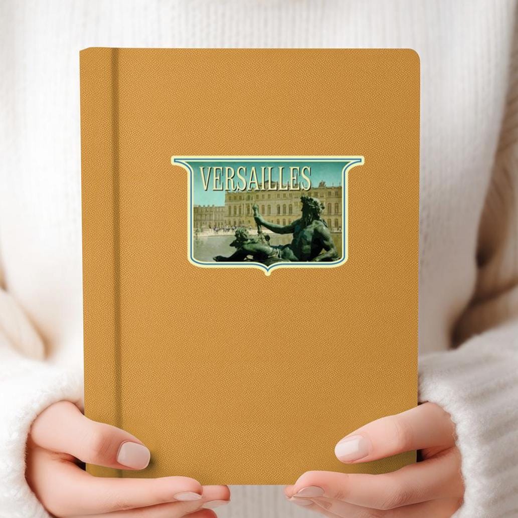 Versailles France Travel Sticker: Vintage Luggage Decal