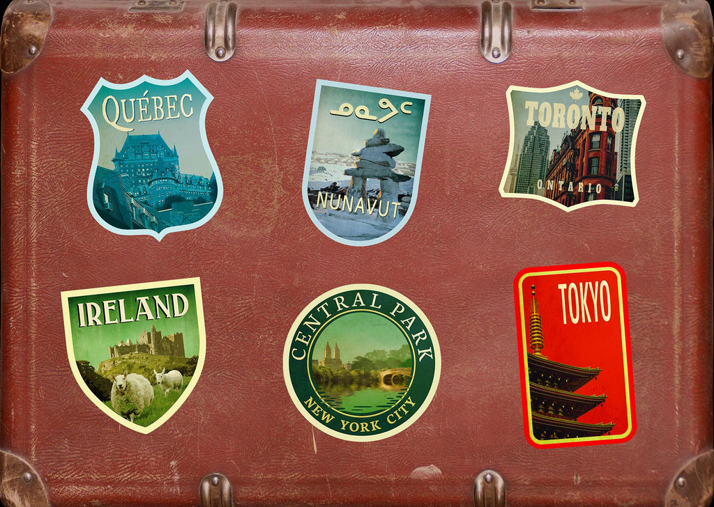 Nunavut Canada, travel sticker, vintage style decal for suitcase, luggage, laptop or water bottle