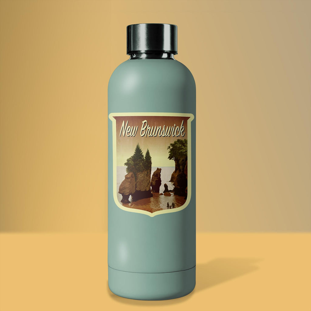 New Brunswick Travel Sticker: Vintage Suitcase Decal