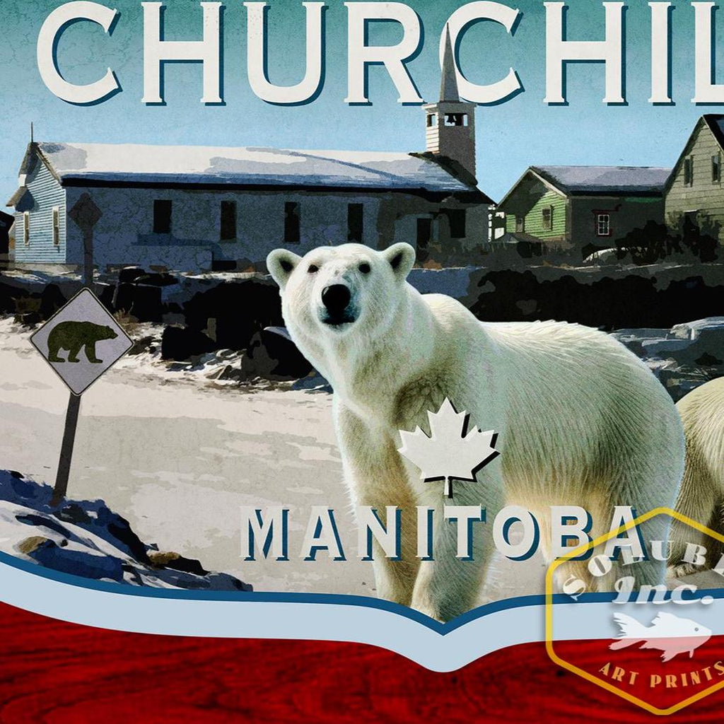 Churchill Manitoba Canada Sticker: Vintage Travel Luggage Decal