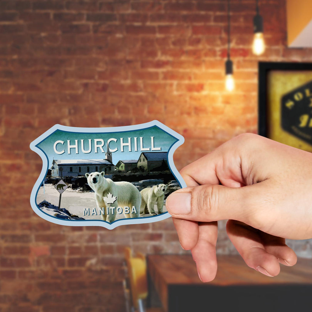 Churchill Manitoba Canada Sticker: Vintage Travel Luggage Decal