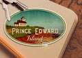 Prince Edward Island Travel Sticker: Vintage Suitcase Decal