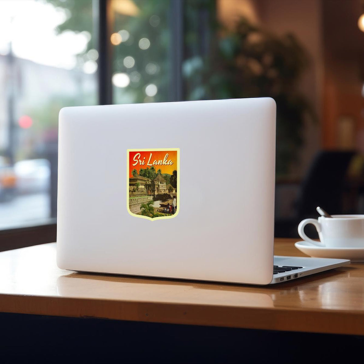 Sri Lanka travel sticker, vintage style decal for suitcase, luggage, laptop or water bottle