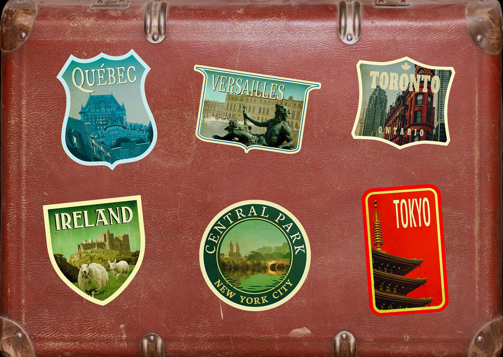Versailles France Travel Sticker: Vintage Luggage Decal