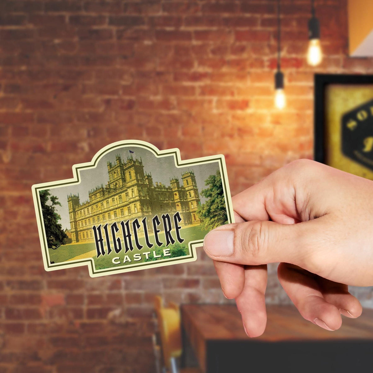 Highclere Castle Sticker: Vintage-style England Travel Decal